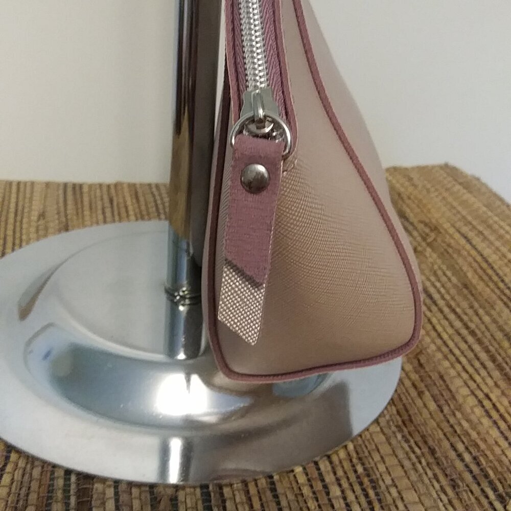 Ulta Beauty NWOT Champagne Pink Faux Leather Pouch – Makeup or Mini Carry Bag - Picture 3 of 4